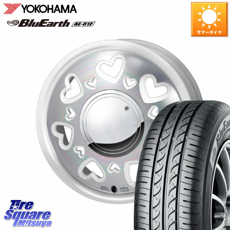 MONZA K Quty キューティー ホイール 14インチ 14 X 4.5J +43 4穴 100 YOKOHAMA F8325 BluEarth AE01F ヨコハマ 175/70R14 Mx27/37/47Sソリオ・デリカD2