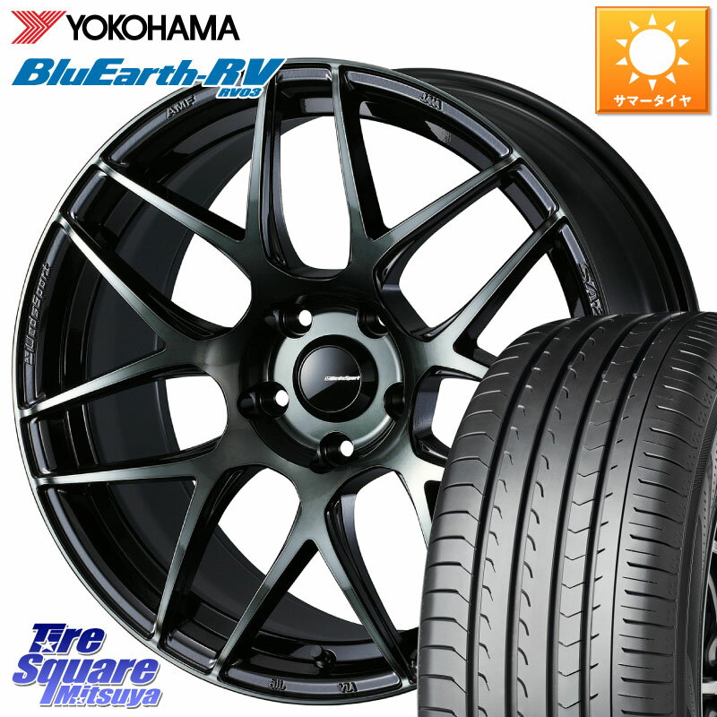 WEDS 74166 SA-27R ウェッズ スポーツ WBC ホイール 17インチ 17 X 7.0J +40 5穴 114.3 YOKOHAMA ブルーアース ミニバン RV03 ヨコハマ 215/55R17 70系カムリ