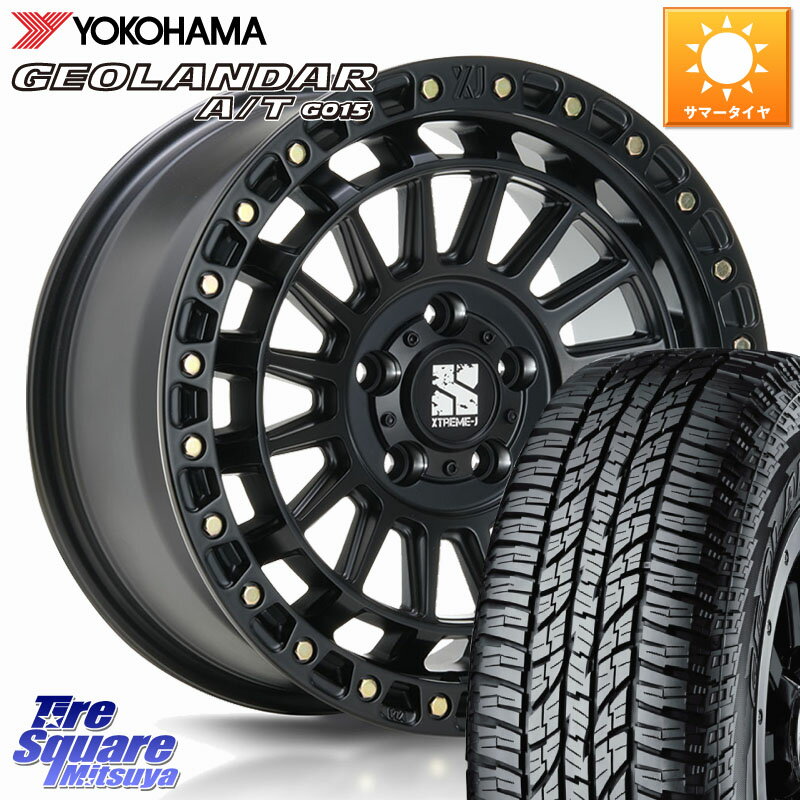 MLJ XJ08 XTREME-J ホイール 17インチ 17 X 7.5J +40 5穴 127 YOKOHAMA R1139 GEOLANDAR AT G015 A/T アウトラインホワイトレター ヨコハマ 285/70R17 クライスラー ジープ ラングラー JK系 クライスラー ジープ ラングラー JL系