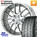 WORK Lanvec LM7 O Disk 19インチ 2ピース 19 X 8.0J +55 5穴 114.3 YOKOHAMA R5929 ヨコハマ ADVAN A052 アドバン サマータイヤ 235/40R19(2)
