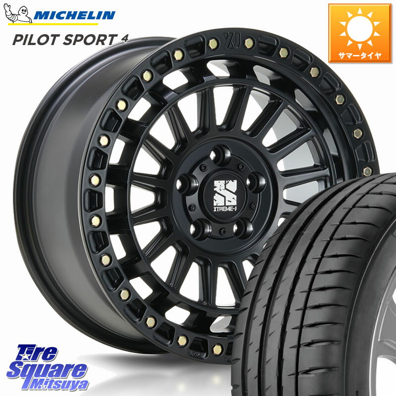 MLJ XJ08 XTREME-J ホイール 18インチ 18 X 8.0J +40 5穴 114.3 ミシュラン PILOT SPORT4 パイロットスポーツ4 (98Y) XL 正規 235/45R18 CY2アコード 70系カムリ
