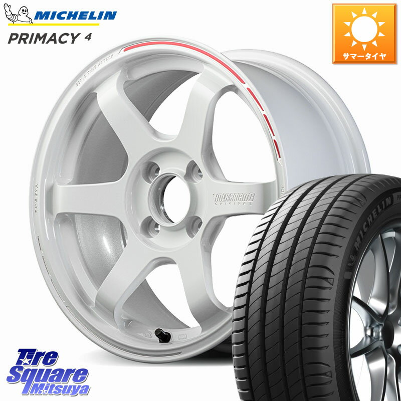 RAYS 【欠品次回2~3月】 TE37 SONIC TIME ATTACK EDITION 軽自動車専用 鍛造 ホイール 16インチ 16 X 5.5J +46 4穴 100 ミシュラン PRIMACY4 プライマシー4 84V XL 正規 195/45R16 K13マーチ