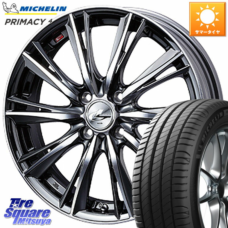WEDS 33874 レオニス WX ウェッズ Leonis ホイール 16インチ 16 X 6.0J +42 4穴 100 ミシュラン PRIMACY4 プライマシー4 83H E 正規 205/45R16