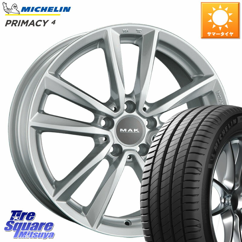 阿部商会 MAK BREMEN ホイール 16インチ 16 X 7.0J(MB W204) +43 5穴 112 ミシュラン PRIMACY4 プライマシー4 94V XL VOL 正規 205/55R16 メルセデスベンツ Cクラス（W204）