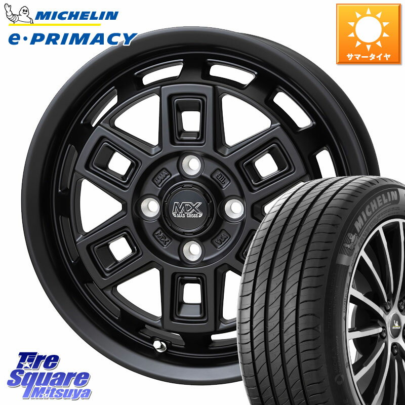 HotStuff MAD CROSS AEVER アイヴァー ホイール 14インチ 14 X 4.5J +45 4穴 100 ミシュラン e PRIMACY Eプライマシー 79H XL 正規 155/65R14 デリカミニ2WD タント スペーシア サクラ ハイゼット アゲトラCustom車用※軽自動車専用ホイール※
