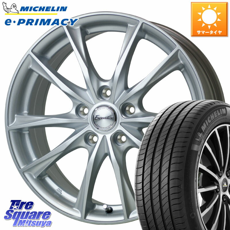 HotStuff エクシーダー E06 ホイール 19インチ 19 X 8.0J +42 5穴 114.3 ミシュラン e PRIMACY Eプライマシー 99V VOL 正規 235/50R19 BT5レガシィアウトバック SL系フォレスター