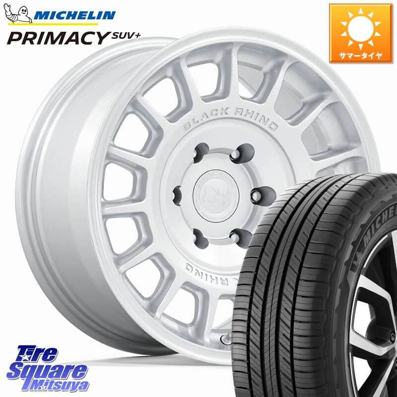 BLACK RHINO VOLL ボル シルバー ホイール 17インチ 17 X 8.5J +25 6穴 139.7 ミシュラン PRIMACY プライマシー SUV+ 112H 正規 265/65R17 150系ランドクルーザープラド トライトンGSR