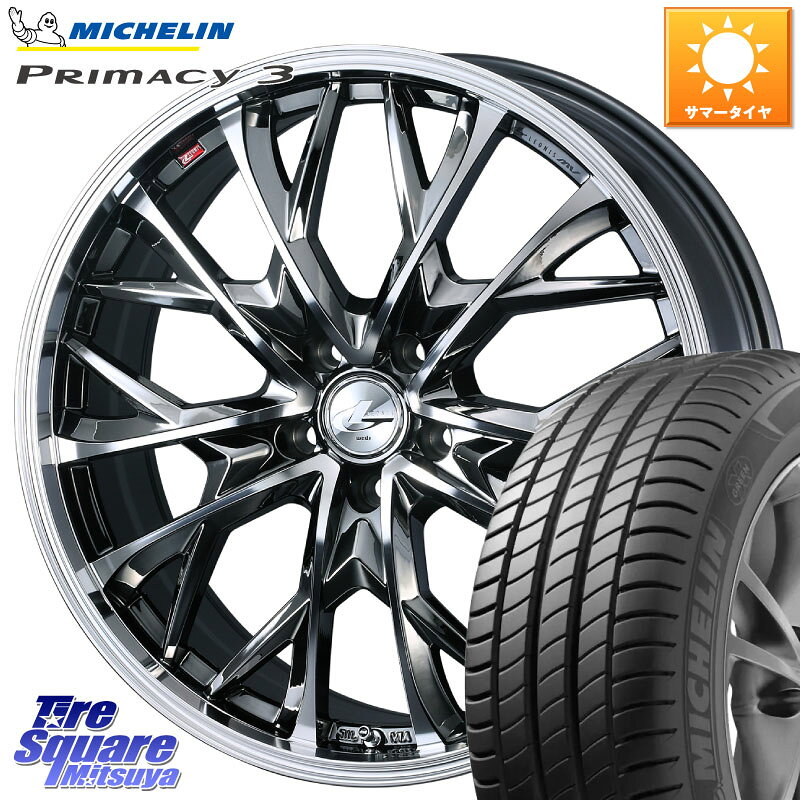 WEDS LEONIS MV レオニス MV BMCMC ホイール 18インチ 18 X 8.0J +42 5穴 114.3 ミシュラン PRIMACY3 プライマシー3 100Y XL ★ MO 正規 245/45R18