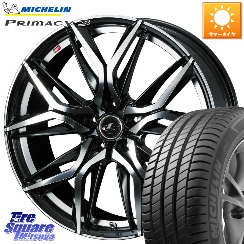 WEDS 40828 レオニス LEONIS LM 18インチ 18 X 8.0J +42 5穴 114.3 ミシュラン PRIMACY3 プライマシー3 100Y XL ★ MO 正規 245/45R18