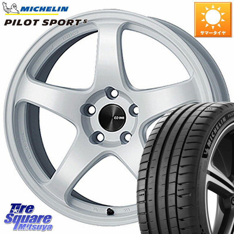 ENKEI エンケイ PerformanceLine PF05 WH 18インチ 18 X 8.0J +45 5穴 114.3 ミシュラン PILOT SPORT5 パイロットスポーツ5 (104Y) XL 正規 245/50R18