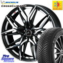 ミシュラン CROSSCLIMATE2 クロスクライメイト2 オールシーズンタイヤ 93H XL 正規 195/60R16 WEDS 40796 レオニス LE...