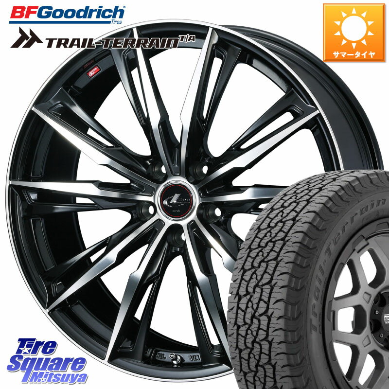 WEDS LEONIS レオニス GX PBMC ウェッズ ホイール 18インチ 18 X 8.0J +42 5穴 114.3 BF Goodrich Trail-Terrain TA トレイルテレーンT/A ブラックウォール 225/55R18 デリカD:5 SL系フォレスター