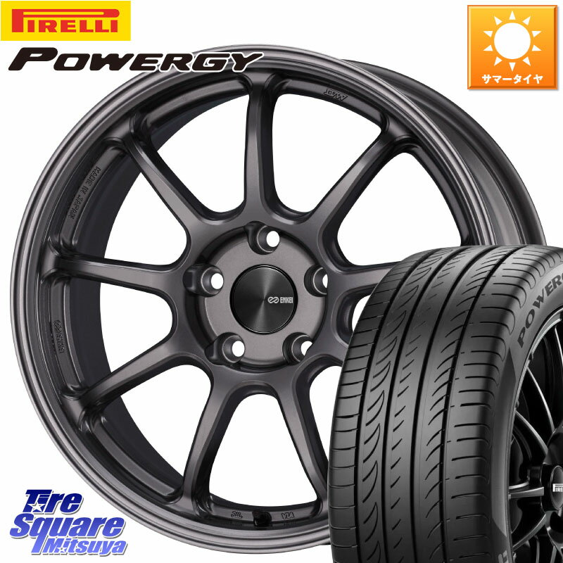 ENKEI PerformanceLine PF09 ホイール 4本 17インチ 17 X 7.0J +45 5穴 100 ピレリ POWERGY パワジー サマータイヤ 215/50R17