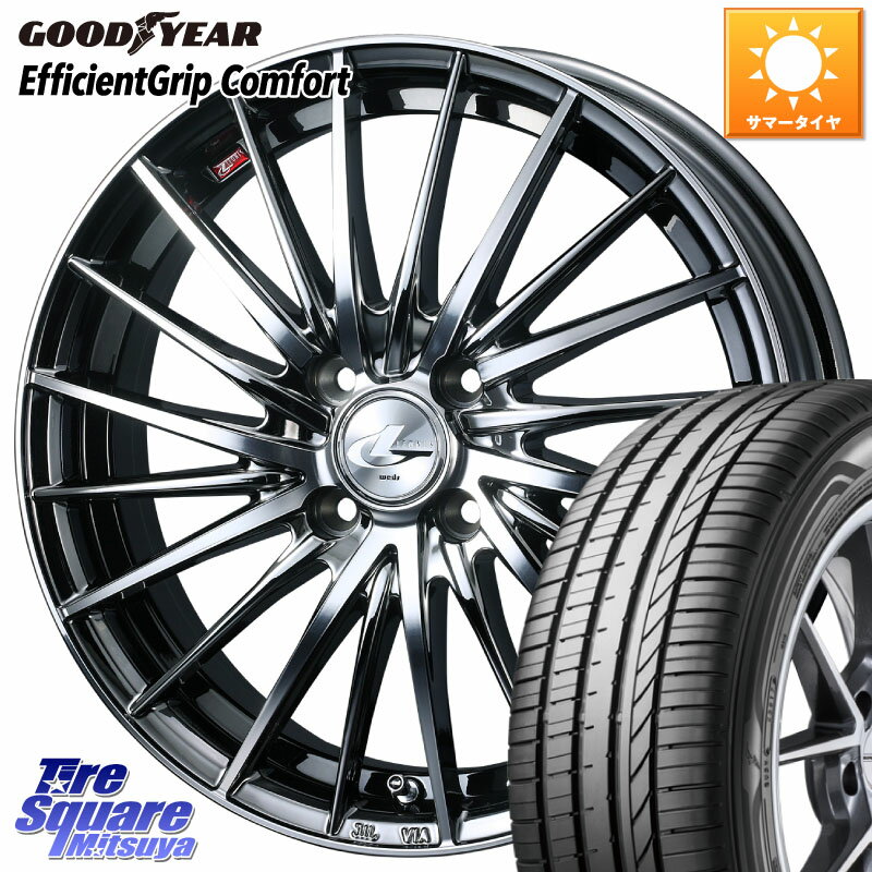 WEDS LEONIS FR レオニス FR ホイール 15インチ 15 X 4.5J +45 4穴 100 グッドイヤー EffcientGrip Comfort サマータイヤ 165/55R15 N-BOX デリカミニ2WD タント スペーシア サクラ