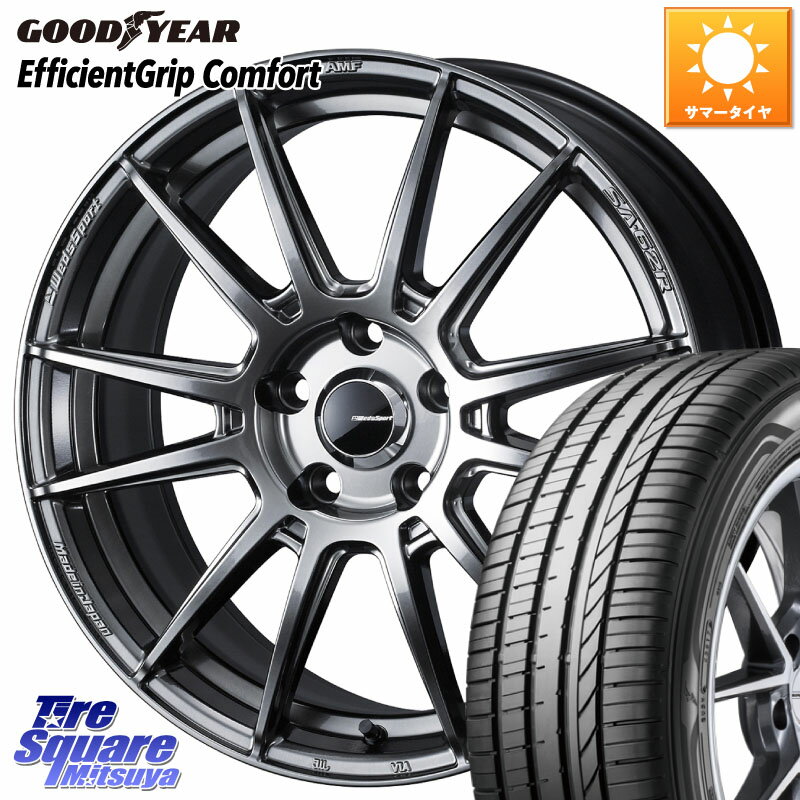 WEDS WedsSport SA-62R ホイール 18インチ 18 X 8.0J +42 5穴 114.3 グッドイヤー EffcientGrip Comfort サマータイヤ 225/55R18 デリカD:5 SL系フォレスター