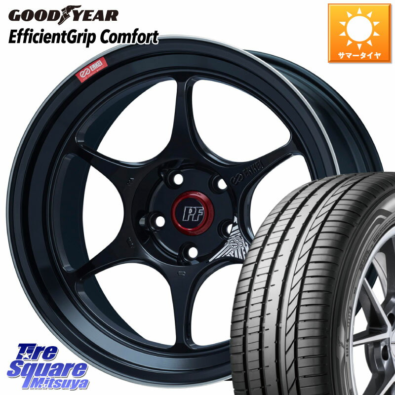 ENKEI エンケイ PerformanceLine PF06 BK ホイール 19インチ 19 X 8.5J +42 5穴 114.3 グッドイヤー EffcientGrip Comfort サマータイヤ 235/40R19 CY2アコード