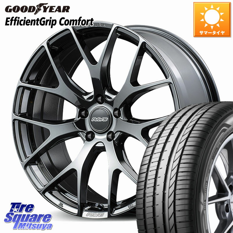 RAYS 【欠品次回3~4月】 HOMURA 2x7FT ホイール 20インチ 20 X 8.5J +45 5穴 114.3 グッドイヤー EffcientGrip Comfort サマータイヤ 245/40R20 T32エクストレイル デリカD:5 SL系フォレスター