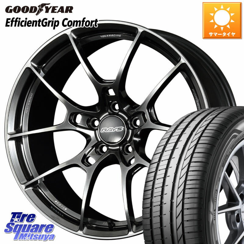 RAYS 【欠品次回2~3月】 G025 VOLK RACING 鍛造 ホイール 19インチ 19 X 8.5J +42 5穴 114.3 グッドイヤー EffcientGrip Comfort サマータイヤ 245/45R19 デリカD:5
