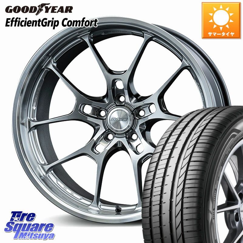 RAYS G025LC VOLK RACING 鍛造 ホイール 20インチ 20 X 8.5J +38 5穴 114.3 グッドイヤー EffcientGrip Comfort サマータイヤ 245/40R20 30系アルファード 30系ヴェルファイア 20系アルファード