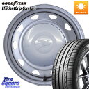 WEDS キャロウィン PC-453F スチールホイール 14インチ 14 X 4.5J +45 4穴 100 グッドイヤー EffcientGrip Comf...