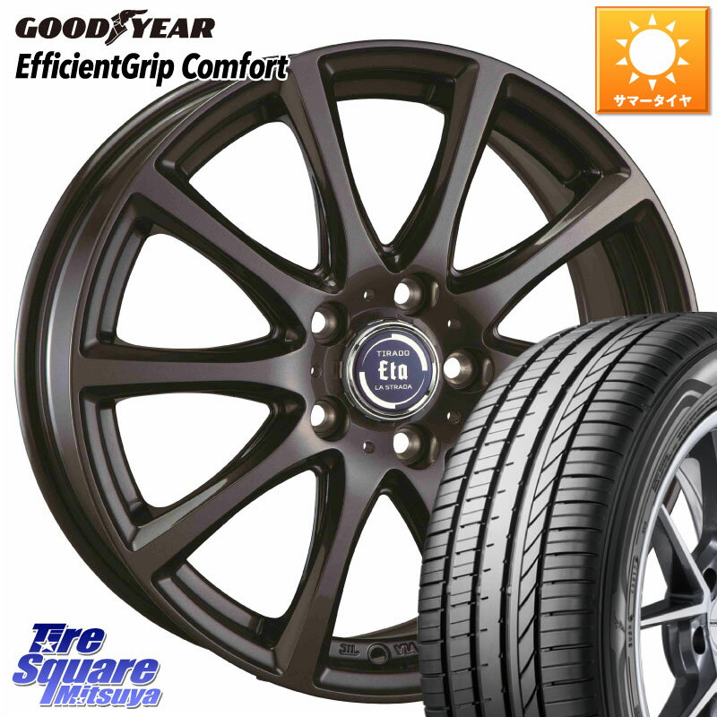 阿部商会 ティラード イータ 16 X 6.5J +48 5穴 114.3 グッドイヤー EffcientGrip Comfort サマータイヤ 205/55R16 GU系インプレッサ