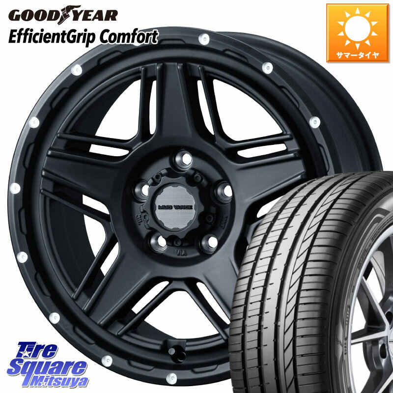 WEDS 40535 マッドヴァンス MUD VANCE 07 BK 16インチ 16 X 7.0J +38 5穴 114.3 グッドイヤー EffcientGrip Comfort サマータイヤ 205/65R16 70系カムリ