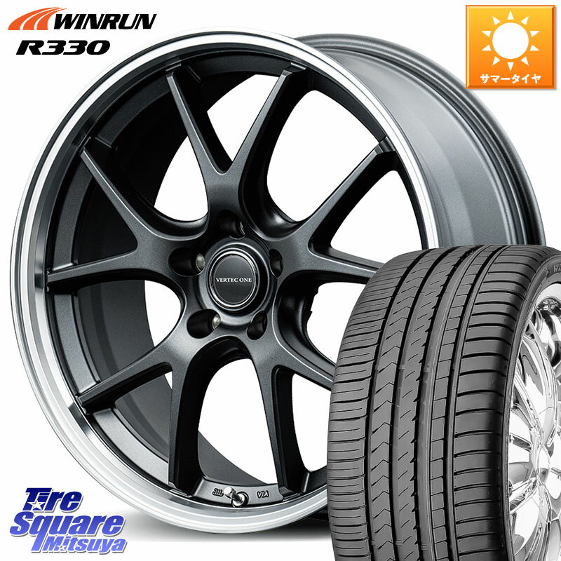MANARAY MID VERTEC ONE EXE5 Vselection ホイール 18インチ 18 X 8.0J +42 5穴 114.3 WINRUN R330 サマータイヤ 225/55R18 デリカD:5 SL系フォレスター