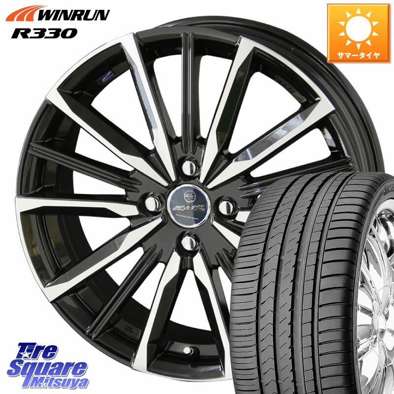 KYOHO SMACK スマック ヴァルキリー ホイール 17インチ 17 X 6.0J +40 4穴 100 WINRUN R330 サマータイヤ 205/50R17 E13オーラ