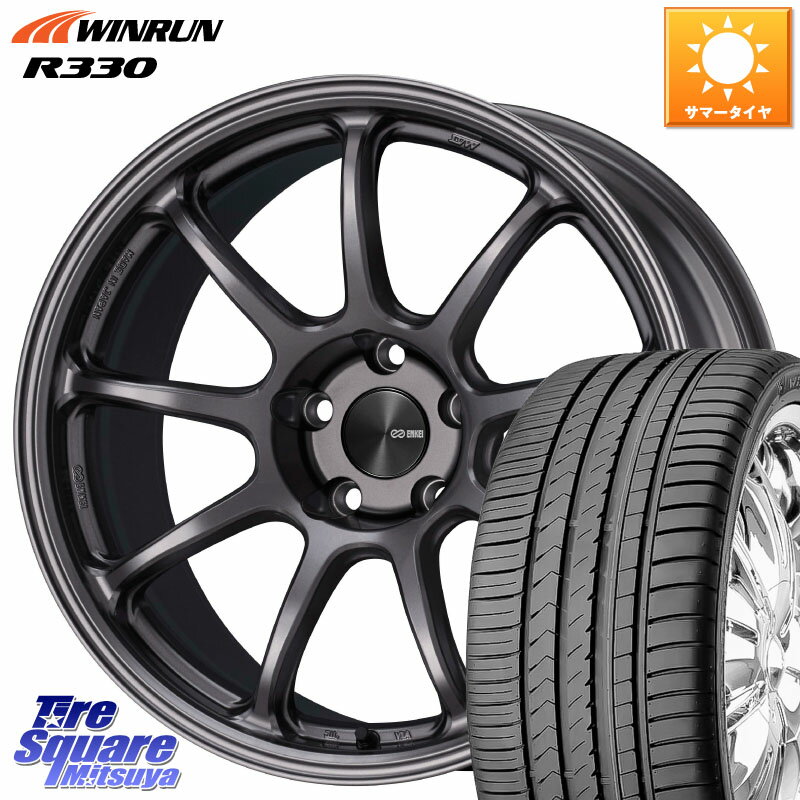 ENKEI PerformanceLine PF09 ホイール 4本 18インチ 18 X 9.0J(EVO10 CZ4A) +30 5穴 114.3 WINRUN R330 サマータイヤ 245/40R18 CZ4Aランエボ10ブレンボキャリパー対応