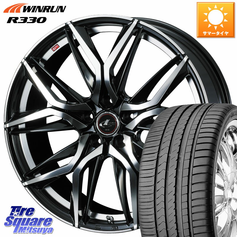 WEDS 40837 レオニス LEONIS LM 19インチ 19 X 8.0J +35 5穴 114.3 WINRUN R330 サマータイヤ 235/55R19 アウトランダーPHEV