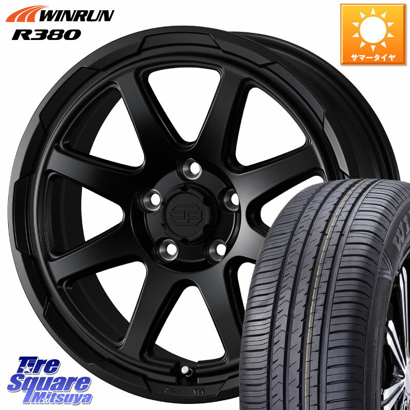 WEDS STADTBERGE BLK ホイール 17インチ 17 X 7.0J +38 5穴 114.3 WINRUN R380 サマータイヤ 215/60R17 10系カローラクロス 20系アルファード