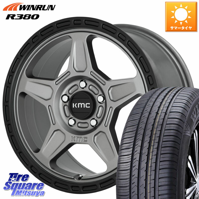 KMC KM721 ALPINE グレイ ホイール 16インチ 専用Nut別売 16 X 7.5J(US) +30 5穴 110 WINRUN R380 サマータイヤ 215/65R16