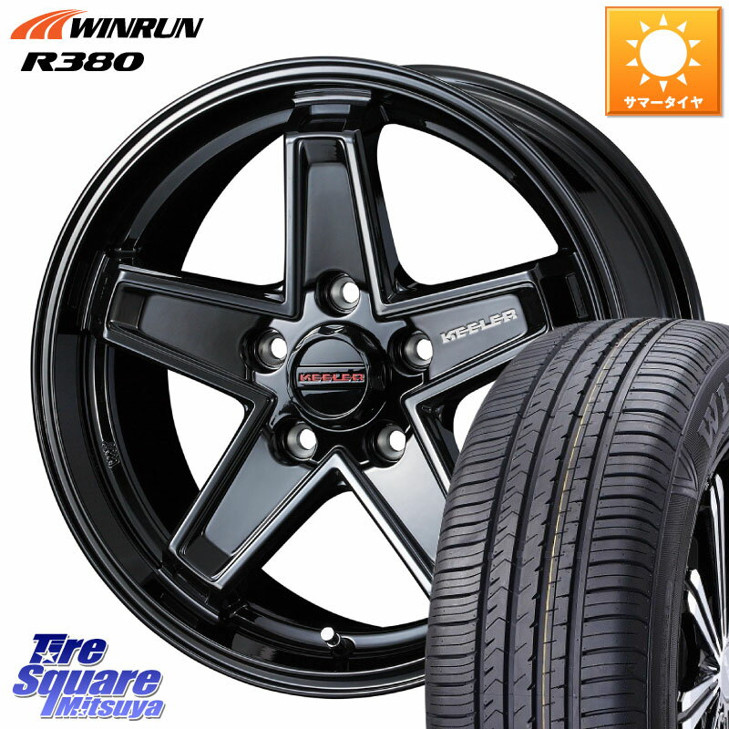 WEDS KEELER TACTICS ブラック ホイール 4本 17インチ 17 X 7.0J +38 5穴 114.3 WINRUN R380 サマータイヤ 225/60R17 30系アルファード 30系ヴェルファイア デリカD:5 SL系フォレスター