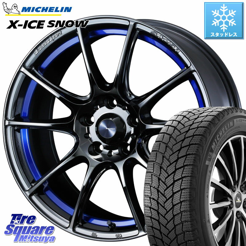 ミシュラン X-ICE SNOW エックスアイススノー XICE SNOW スタッドレス ミツヤ 正規品 225/50R18 WEDS SA-25R ウェッズ スポーツ ホイール 18インチ 18 X 8.0J +45 5穴 114.3 50系エスティマ 10系カローラクロス MAZDA6 10系アルファード