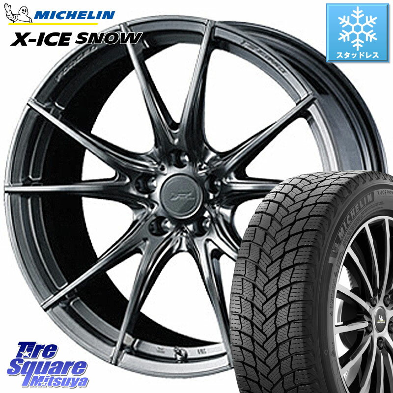 ミシュラン X-ICE SNOW エックスアイススノー XICE SNOW スタッドレス ミツヤ 正規品 225/45R18 WEDS F ZERO FZ-2 FZ2 鍛造 FORGED ホイール18インチ 18 X 7.5J +38 5穴 114.3 リーフ