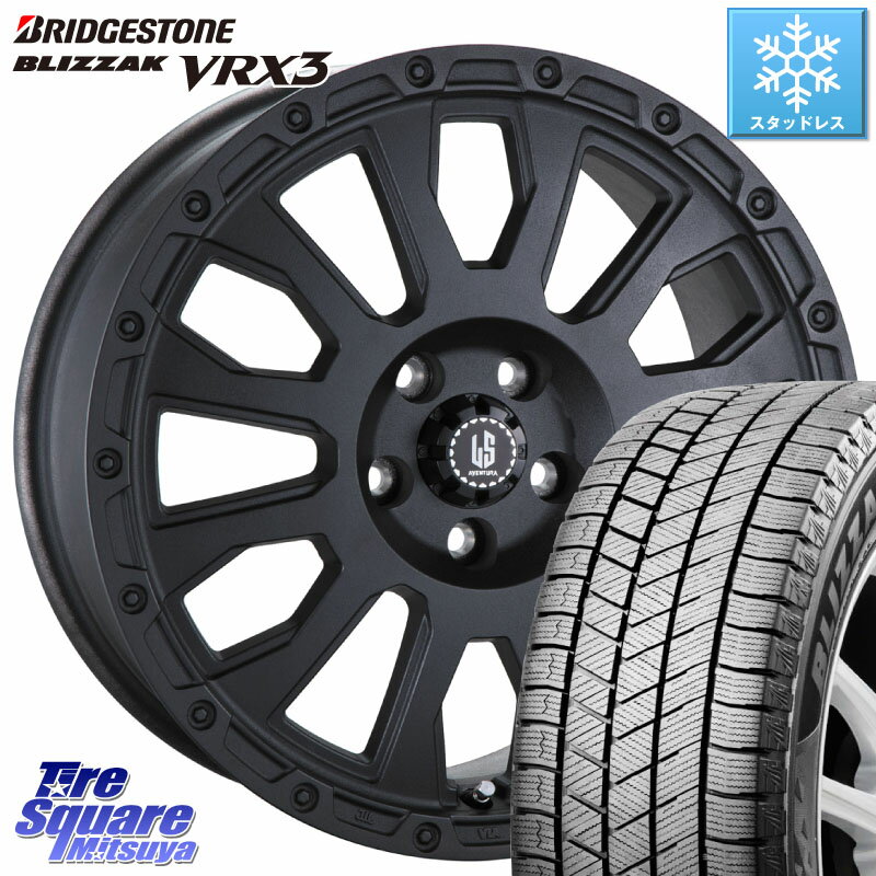 ブリヂストン BLIZZAK VRX3 ブリザック スタッドレス ミツヤ【欠品次回12月中旬】 245/40R18 阿部商会 LA STRADA AVENTURA アヴェンチュラ BK 18インチ 18 X 8.0J +40 5穴 114.3
