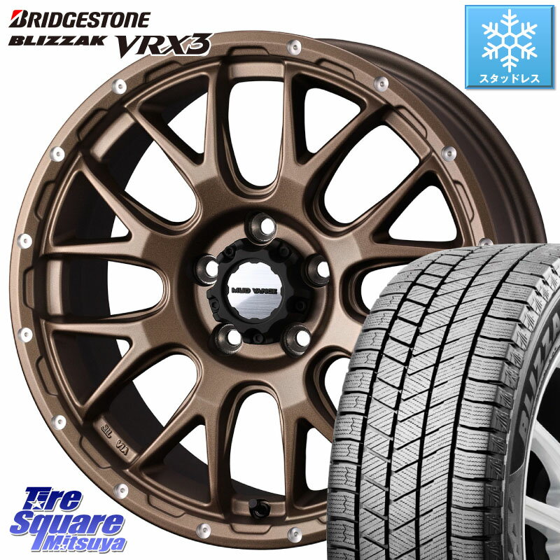 ブリヂストン BLIZZAK VRX3 2025年製 在庫● ブリザック スタッドレス ミツヤ 215/65R16 WEDS 41141 マッドヴァンス MUD VANCE 08 インセット-5 ホイール 16インチ 16 X 6.0J +0 5穴 139.7 ジムニー専用(要オーバーフェンダー等) ジムニ−シエラ・ノマド(カスタム)