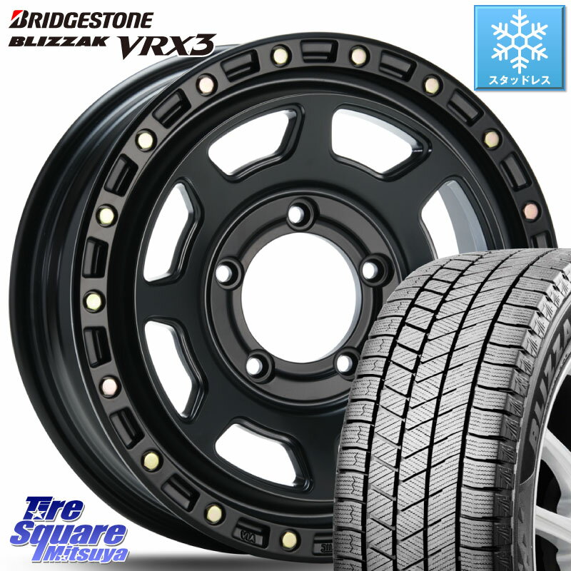 ブリヂストン BLIZZAK VRX3 2025年製 在庫● ブリザック スタッドレス ミツヤ 215/65R16 MLJ XJ07 XTREME-J BK JIMNY エクストリームJ ※インセット-5 ホイール 16インチ 16 X 6.0J +0 5穴 139.7 ジムニー専用(要オーバーフェンダー等) ジムニ−シエラ・ノマド(カスタム