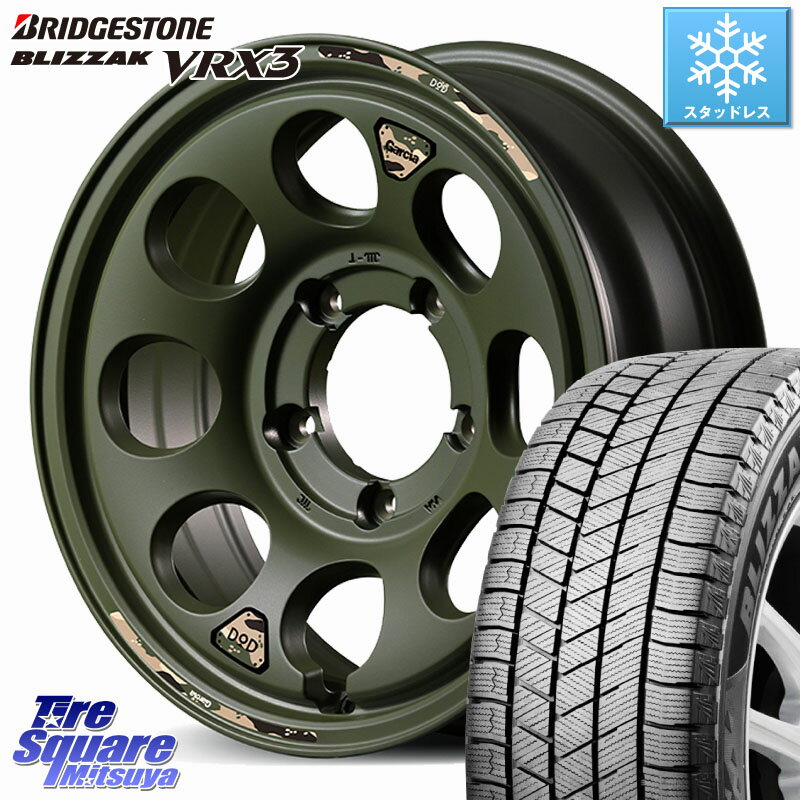 ブリヂストン BLIZZAK VRX3 2025年製 在庫● ブリザック スタッドレス ミツヤ 215/65R16 MANARAY MID x DOD ウシャリン ホイール 16インチ 16 X 5.5J +20 5穴 139.7 ジムニー専用(要オーバーフェンダー等)