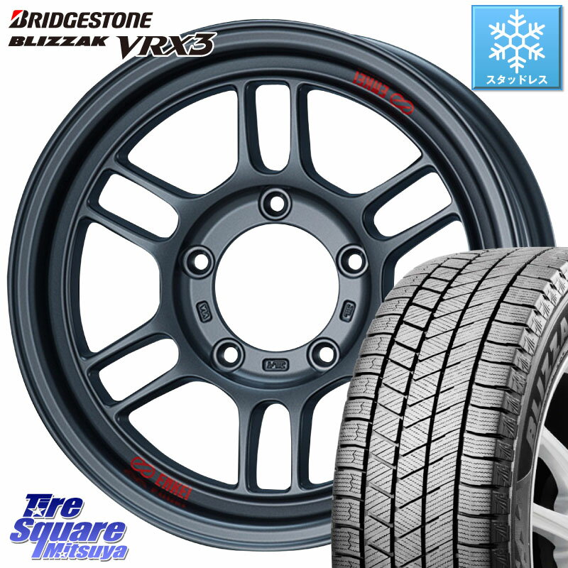 ブリヂストン BLIZZAK VRX3 2025年製 在庫● ブリザック スタッドレス ミツヤ 215/65R16 ENKEI エンケイ ALLROAD RPT1 ガンメタ ジムニー ホイール 16インチ 16 X 5.5J +0 5穴 139.7 ジムニー専用(要オーバーフェンダー等)