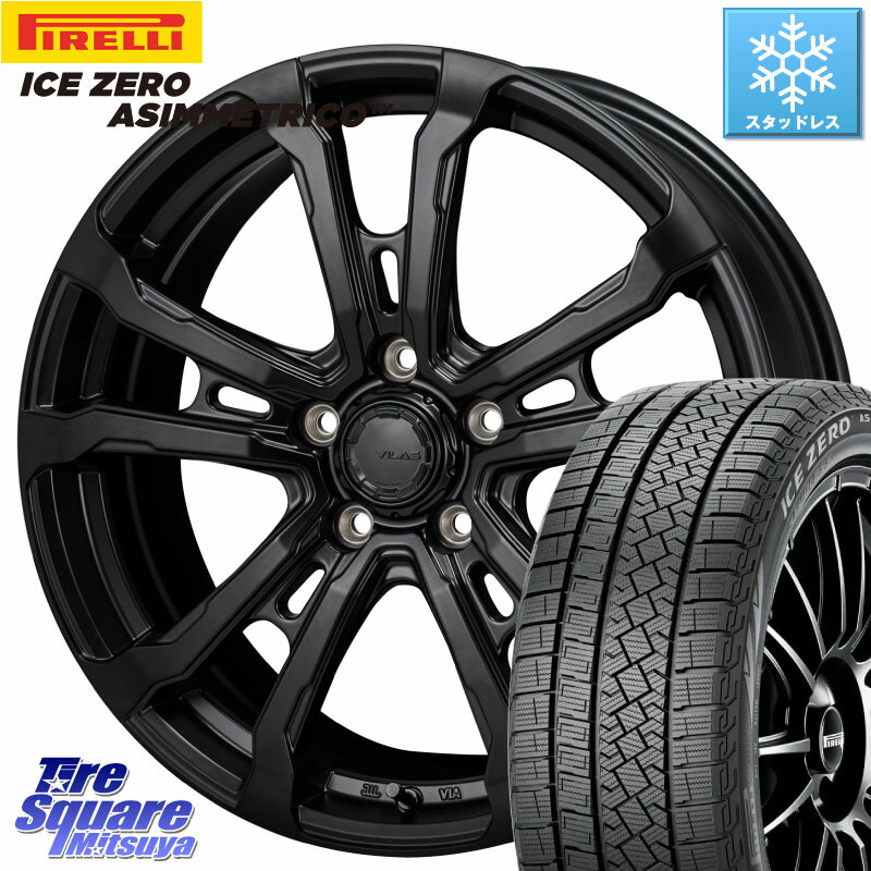ピレリ ICE ZERO ASIMMETRICO スタッドレス ミツヤ 235/65R17 MONZA HI-BLOCK VILAS 17インチ 17 X 7.0J +48 5穴 114.3