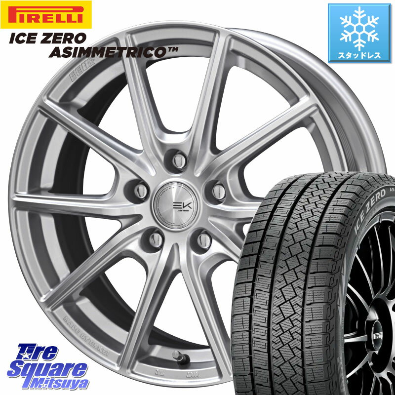 ピレリ ICE ZERO ASIMMETRICO スタッドレス ミツヤ 185/65R15 KYOHO SEIN EK ザインEK ホイール 15インチ 15 X 6.0J +45 5穴 100 10系シエンタ