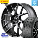 ピレリ ICE ZERO ASIMMETRICO スタッドレス ミツヤ 225/55R17 MANARAY MID Lefinada MOTION3 平座仕様 ...