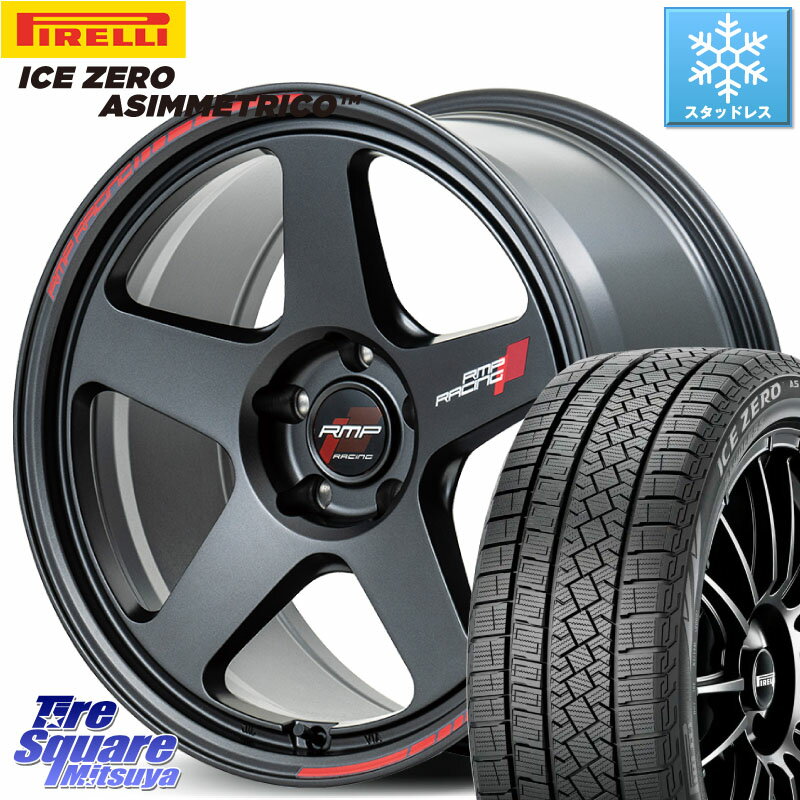 ピレリ ICE ZERO ASIMMETRICO スタッドレス ミツヤ 235/40R18 MANARAY MID RMP RACING TR50 ホイール 18インチ 18 X 8.5J(FL) +45 5穴 120 FL5シビックTypeRブレンボキャリパー対応