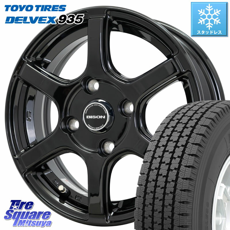 TOYO DELVEX 935 デルベックス 935 スタッドレス ミツヤ 175/80R14 99*98 HotStuff BISON BN-04 BN04 ホイール 14インチ 14 X 5.0J(JWL-T) +42 4穴 114.3