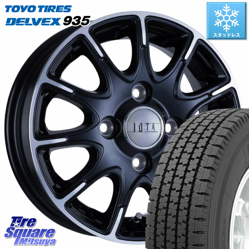 TOYO DELVEX 935 デルベックス 935 スタッドレス ミツヤ 145/80R12 80*78 阿部商会 TIRADO IOTA イオタ ホイール 12インチ 12 X 3.5J +45 4穴 100 エブリイバン・キャリイ・スクラムバン・クリッパー(バン・トラック)