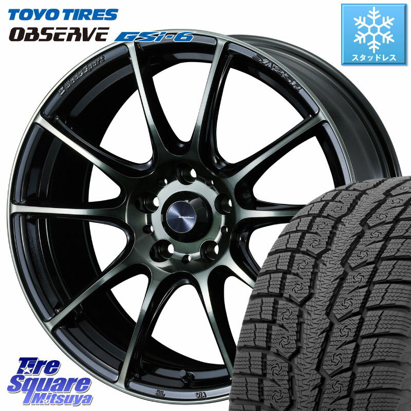 TOYO OBSERVE GSi-6 Gsi6 2024年製〜 スタッドレス ミツヤ 235/65R18 WEDS SA-25R WBC ウェッズ スポーツ ホイール 18インチ 18 X 7.5J +35 5穴 114.3