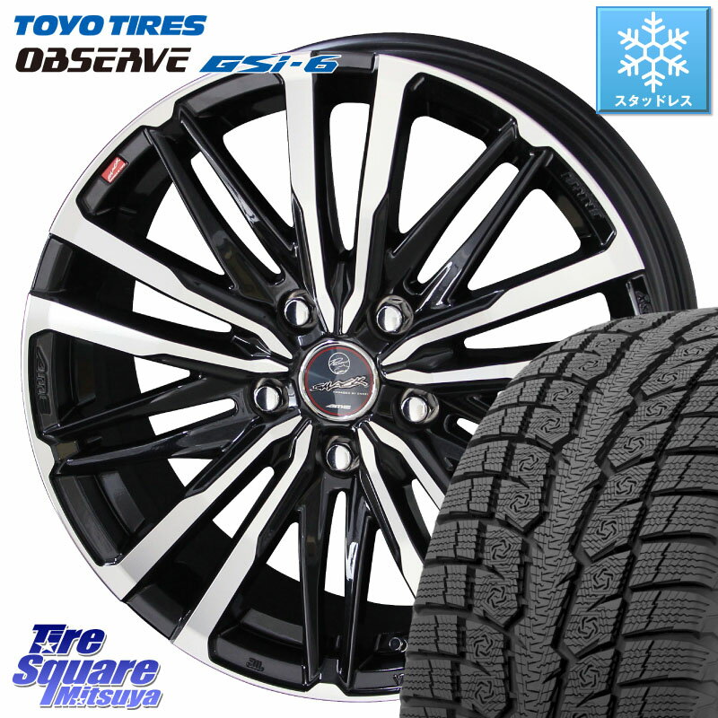 TOYO OBSERVE GSi-6 Gsi6 2024年製〜 スタッドレス ミツヤ 235/55R18 KYOHO SMACK CREST ホイール 4本 18インチ 18 X 8.0J +45 5穴 114.3 T32エクストレイル CX-5 CX-8