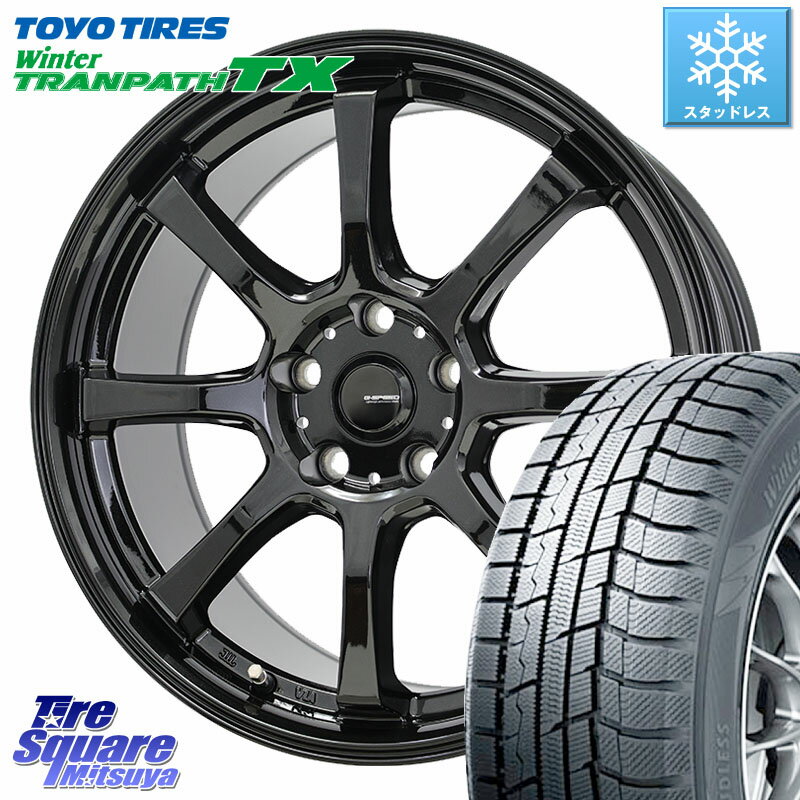 TOYO WINTERTRANPATH TX 2025年製 在庫● ウィンター トランパス 4本単位での販売 スタッドレス ミツヤ 215/50R17 HotStuff G-SPEED G-08 ホイール 17インチ 17 X 7.0J +38 5穴 114.3 プリウスアルファ リーフ