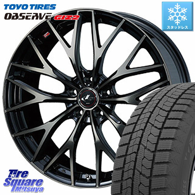 TOYO オブザーブ ギズ2 〇 2025年製 在庫● OBSERVE GIZ2 4本単位での販売 スタッドレス ミツヤ 215/45R17 WEDS 37420 レオニス MX ウェッズ Leonis ホイール 17インチ 17 X 7.0J +42 5穴 114.3